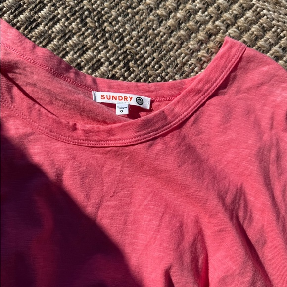 Sundry for Anthropologie Coral Tiered dress , Size 0 - Picture 3 of 4